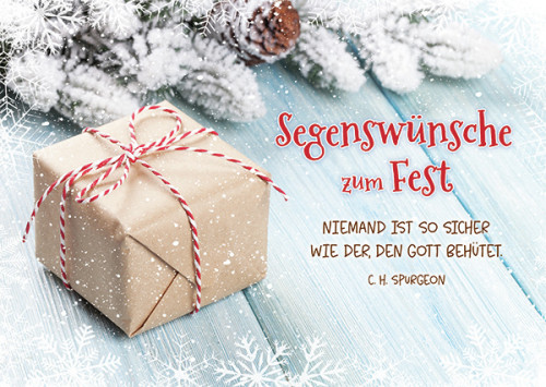 Postkarte Weihnachten Segenswünsche Päckchen - 12 Stück pro Päckchen