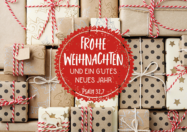 Doppelkarte Weihnachten Viele Weihnachtspäckchen