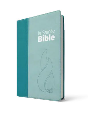 Segond NEG Bibel kompakt, französisch - Softcover, Vivella Duo Lagunenblau und Himmelblau