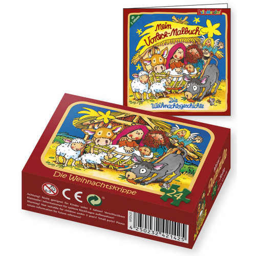 Weihnachtskrippe - Set (Puzzle + Vorlese-Malbuch)