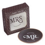 Trinket tray set MR. and MRS.