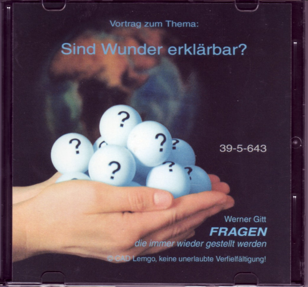 SIND WUNDER ERKLAERBAR? CD