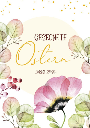 Doppelkarte Ostern Gesegnete Ostern