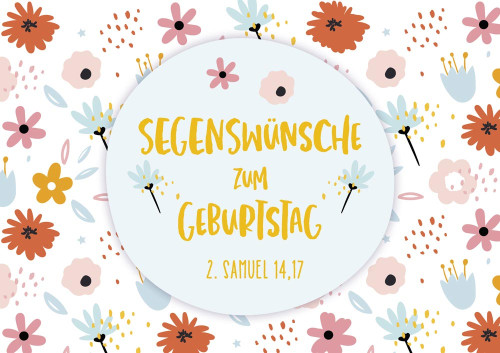 Doppelkarte Blüten zum Geburtstag GF