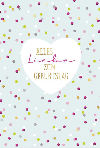 Doppelkarte Alles Liebe/Herz