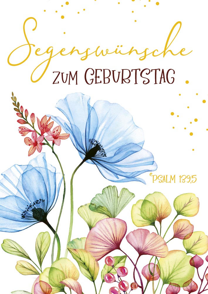 Postkarte Psalm 139,5 / Segenswünsche GF - 10 Stück im Päckchen