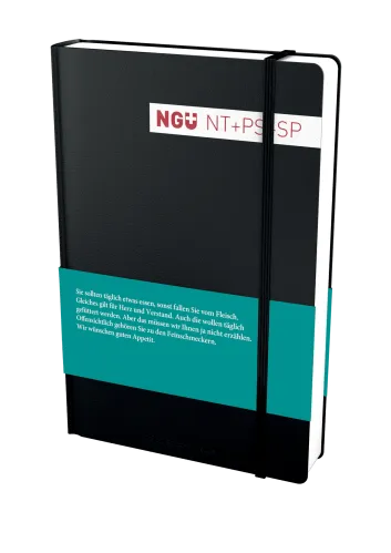 NGÜ Neues Testament mit Psalmen und Sprüche - Grossdruckausgabe, gebunden schwarz mit Gummiband