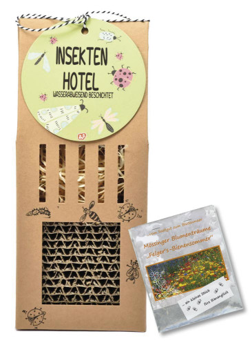 Insektenhotel mit Wildblütensamen