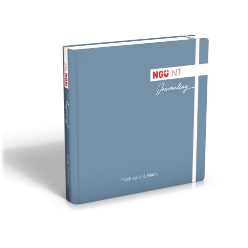 NGÜ Neues Testament - Journaling-Ausgabe, gebunden blau mit Gummiband