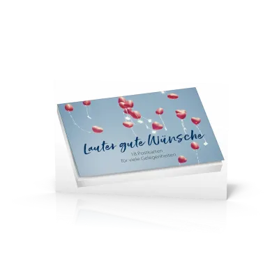 Lauter gute Wünsche - Postkartenset - 18 Postkarten für viele Gelegenheiten