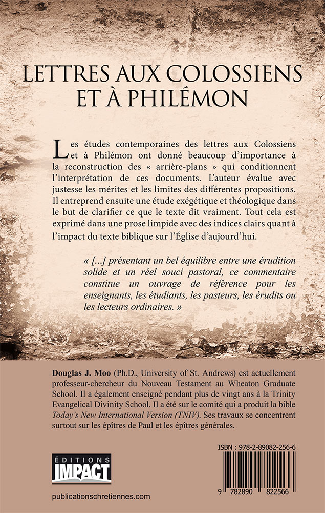 Lettres aux Colossiens et à Philémon - Série exégétix