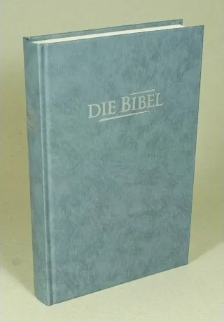 Elberfelder Bibel 741 - Blindschnitt, grau-blau Baladek