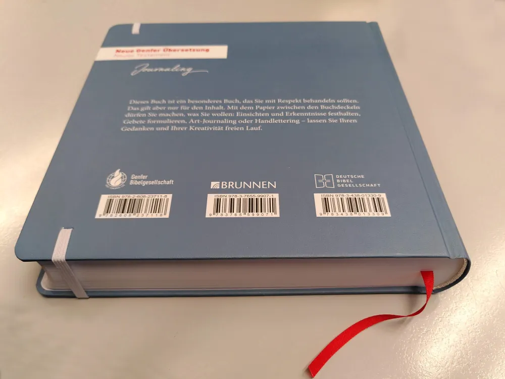 NGÜ Neues Testament - Journaling-Ausgabe, gebunden blau mit Gummiband