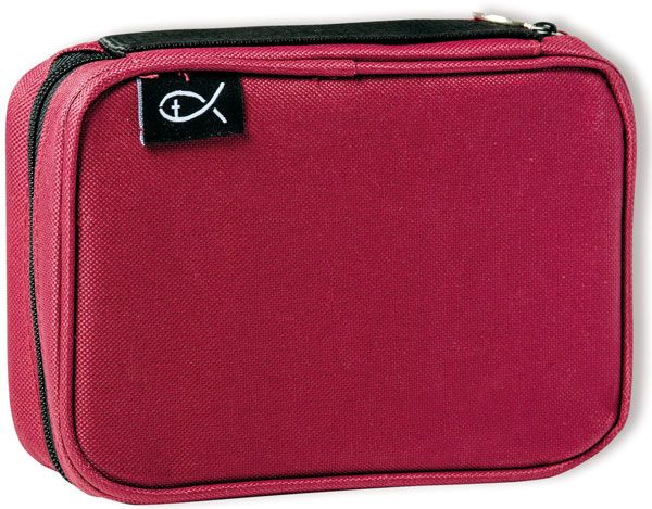 Bibel-Tasche rot 19x13x4,5cm (für Taschenbibeln) - Luther, Gute Nachricht, Elberfelder