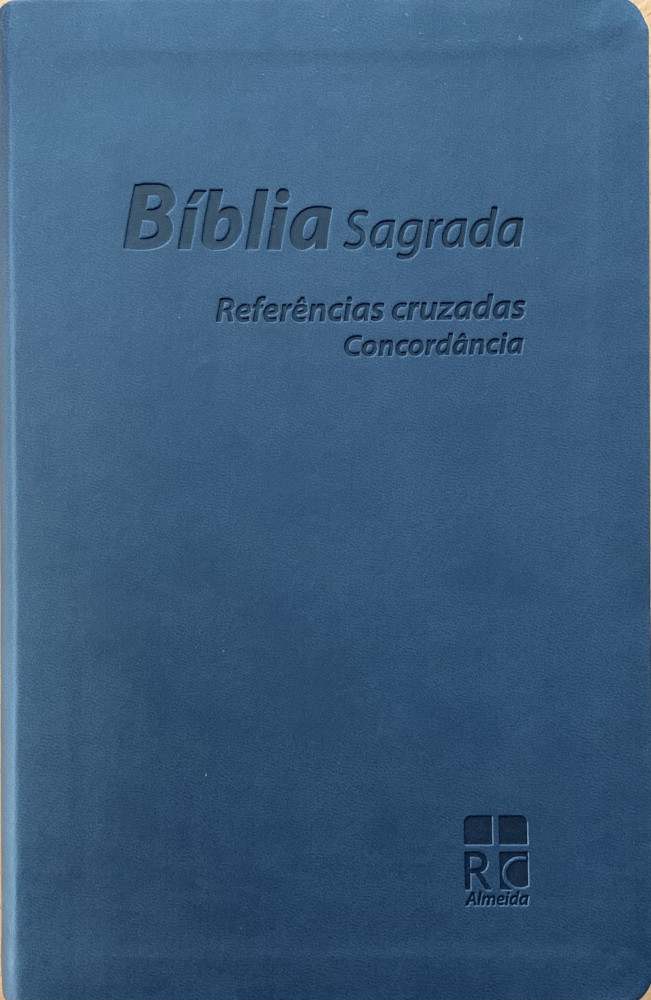 Portugiesisch, Bibel Almeida Revidiert und Korrigiert, biegsam, blau