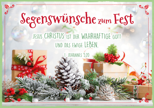 Doppelkarte Weihnachten Christus ist der wahrhaftige Gott