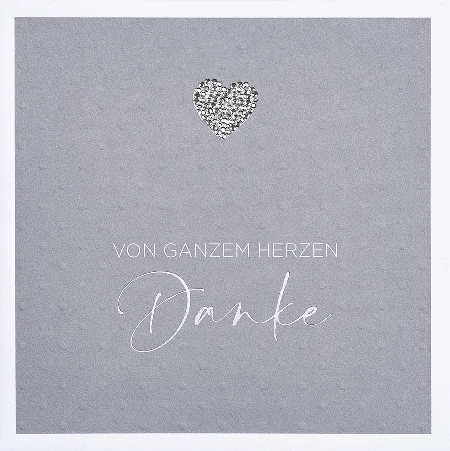 Doppelkarte Von ganzem herzen Danke