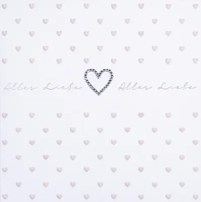 Doppelkarte Alles liebe rosa herzen