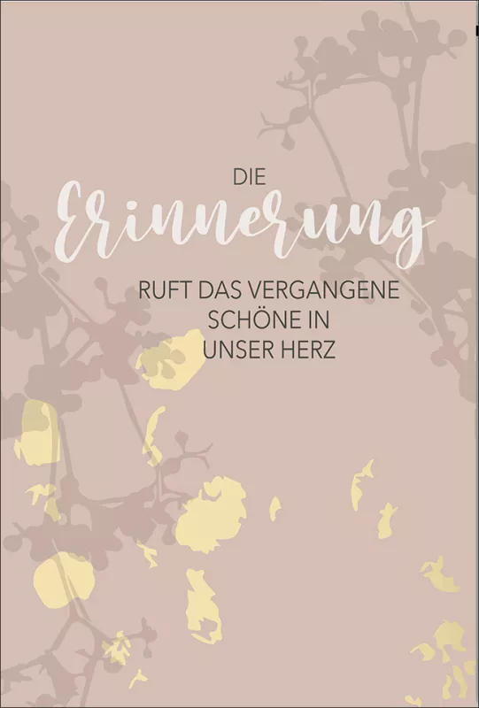 Doppelkarte Trauer Erinnerung Strukturkarte