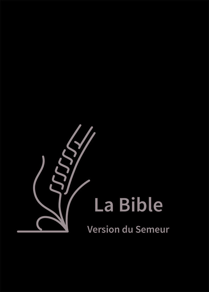 Bible Semeur 2015, gros caractères - couverture skivertex noire, avec zip (fermeture à glissière)