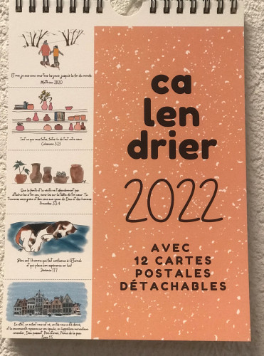 Calendrier 2022 cartes postales détachables