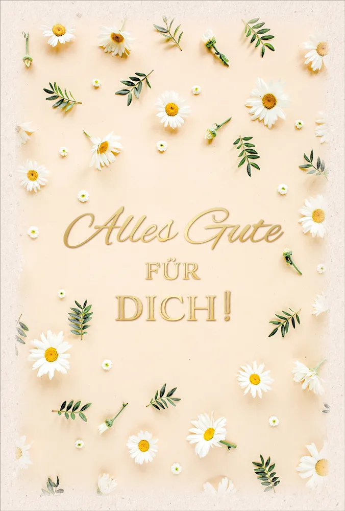 Doppelkarte Gänzeblümchen ENC