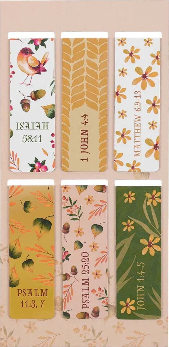 Magnetische Buchzeichen Motif 'God is my Refuge' - 6er Set auf Englisch