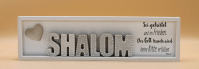 Cementini Wandbild SHALOM 1.Sam 1,17 - aus Holz & Betonbuchstaben