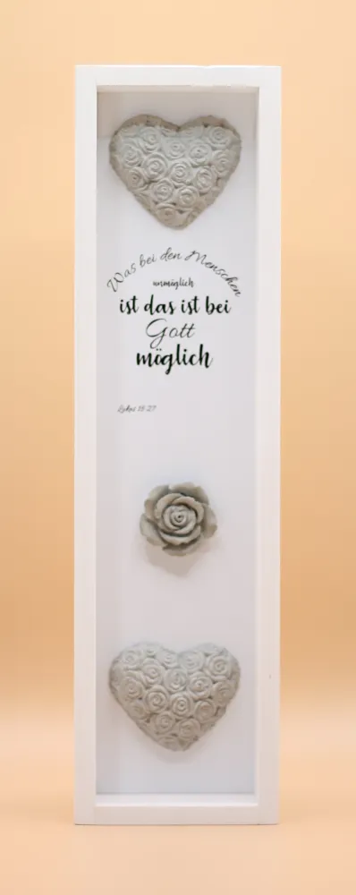 Cementini Wandbild Was bei den Menschen unmöglich ist - Dekobild mit Aufhänger