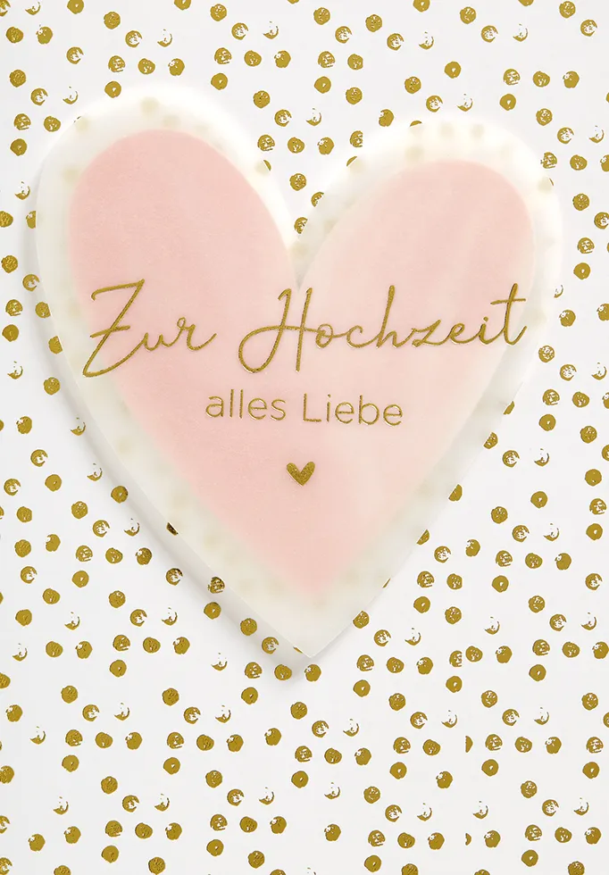 Doppelkarte Rosa Herz