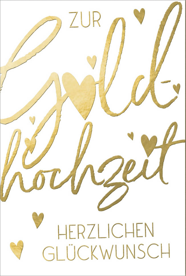 Doppelkarte Goldhochzeit