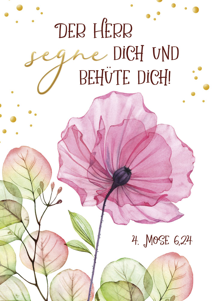 Postkarte Mohnblüte GF - 10 Stück pro Päckchen