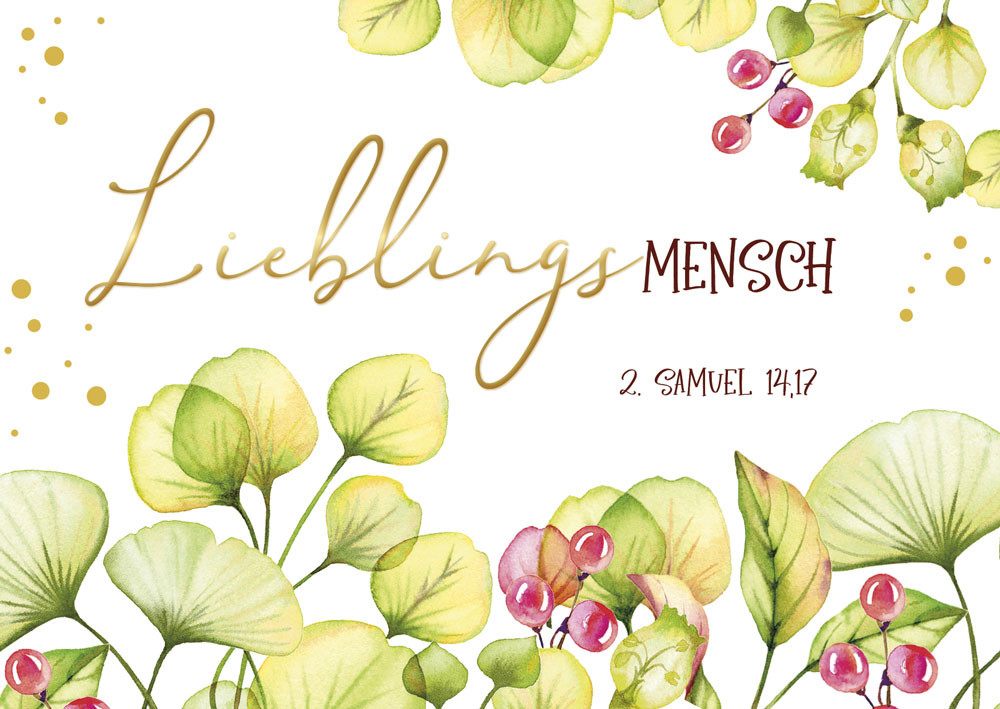 Postkarte Lieblingsmensch GF - 10 Stück pro Päckchen