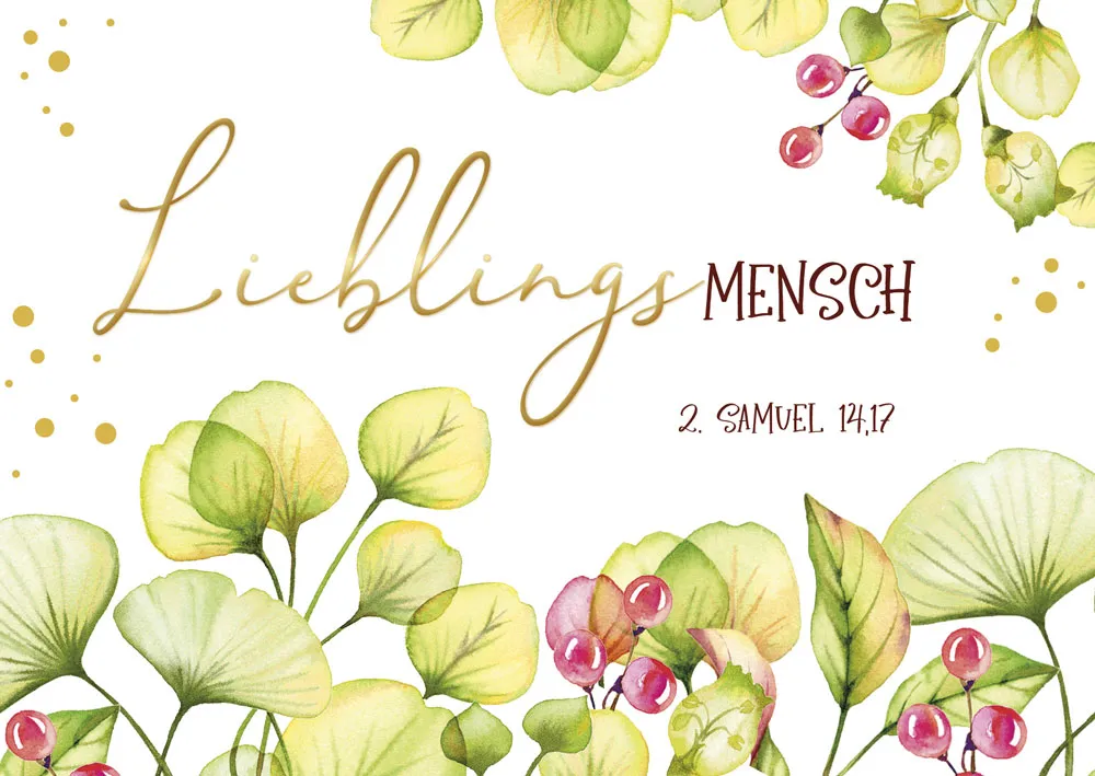 Postkarte Lieblingsmensch GF - 10 Stück pro Päckchen