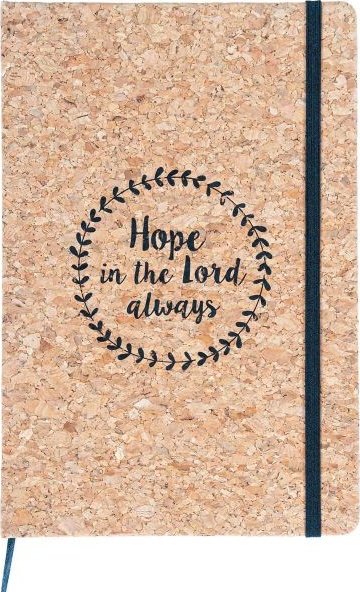 Hope in the Lord always - Notizbuch - 80 Blatt kariert, mit Gummiband