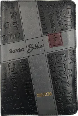 Spanisch, Bibel Reina Valera 2020, Grossdruck, Kunstleder, noir mit Kreuz, Reissverschluss,...