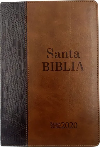 Spanisch, Bibel Reina Valera 2020, ultradünn, Kunstleder, zweifärbig kaffee/braun