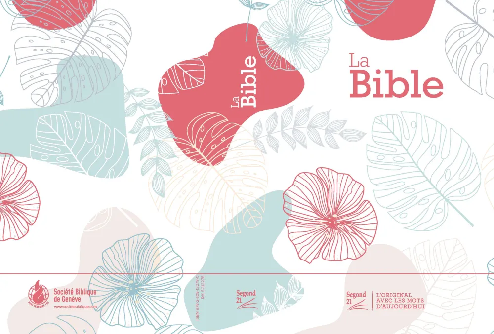 Bibel Segond 21 französischn (premium style) - Softcover aus Leinen mit Blumenmuster, mit...