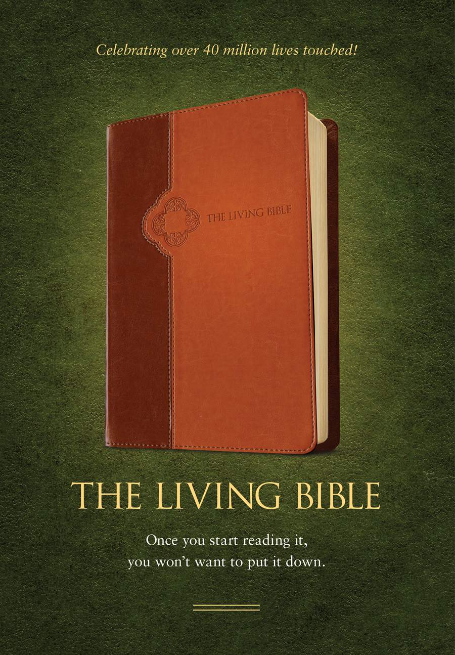 Englisch, Bibel The Living Bible, Kunstleder, duo braun
