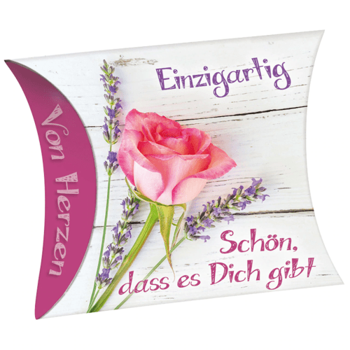 Einzigartig - Schön, dass es Dich gibt (Schafmilchseife Herz) - Duft: zart, nach Rose (30g