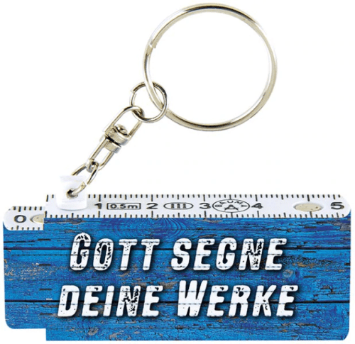 Gott segne deine Werke (Schlüsselanhänger Mini-Zollstock)