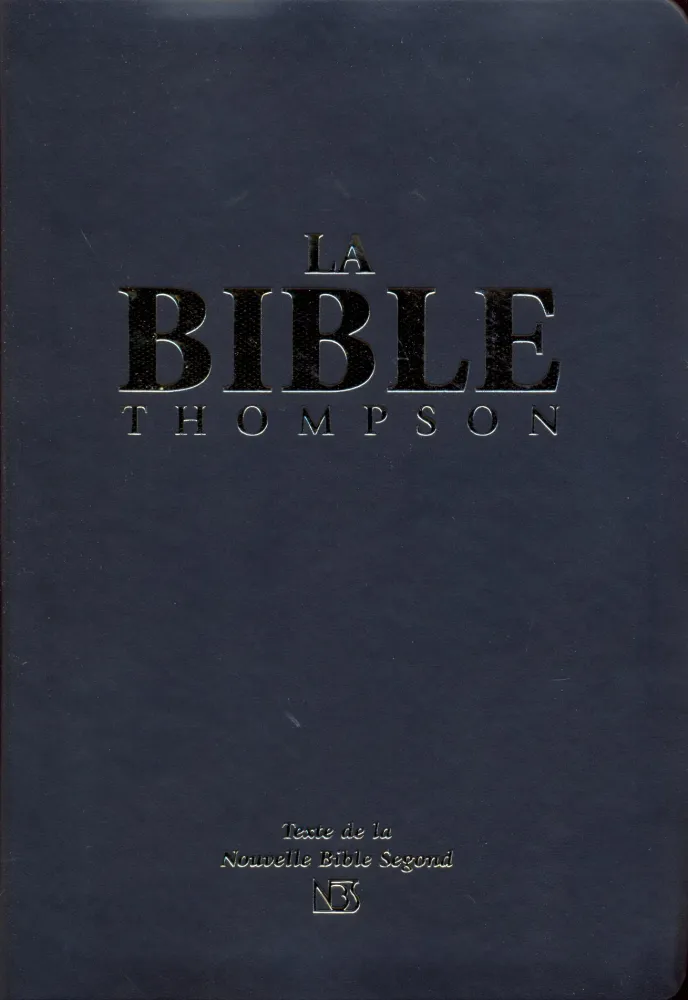 Bible d'étude Thompson NBS de luxe, noire - couverture souple, flexa, tranche or et onglets
