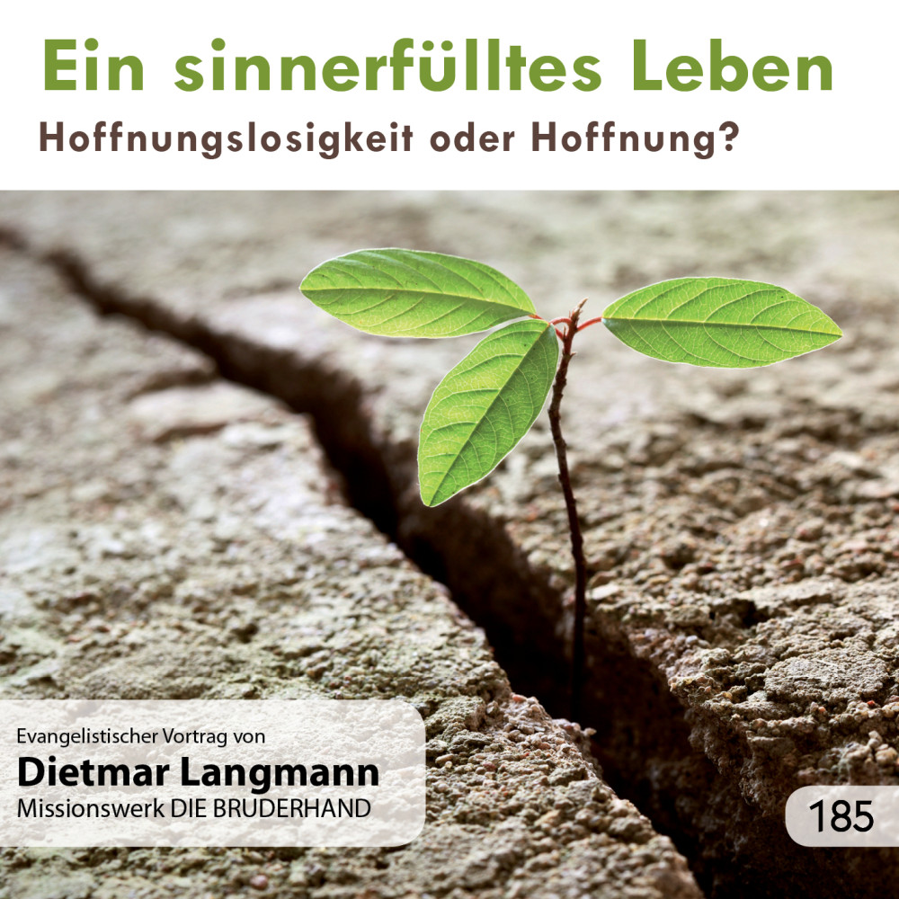 EIN SINNERFÜLLTES LEBEN - HOFFNUNGSLOSIGKEIT ODER HOFFNUNG  - CD