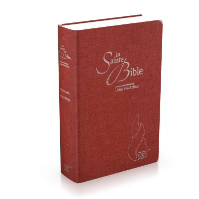 Studienbibel Segond NEG MacArthur, französisch - Softcover, karminroter Leineneinband