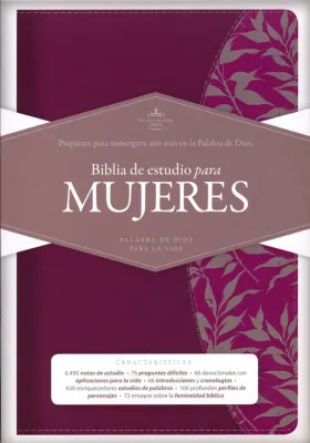 Spanisch, Studienbibel für frauen Reina Valera 1960, Kunstleder, rotwein/fuchsia, Griffregister