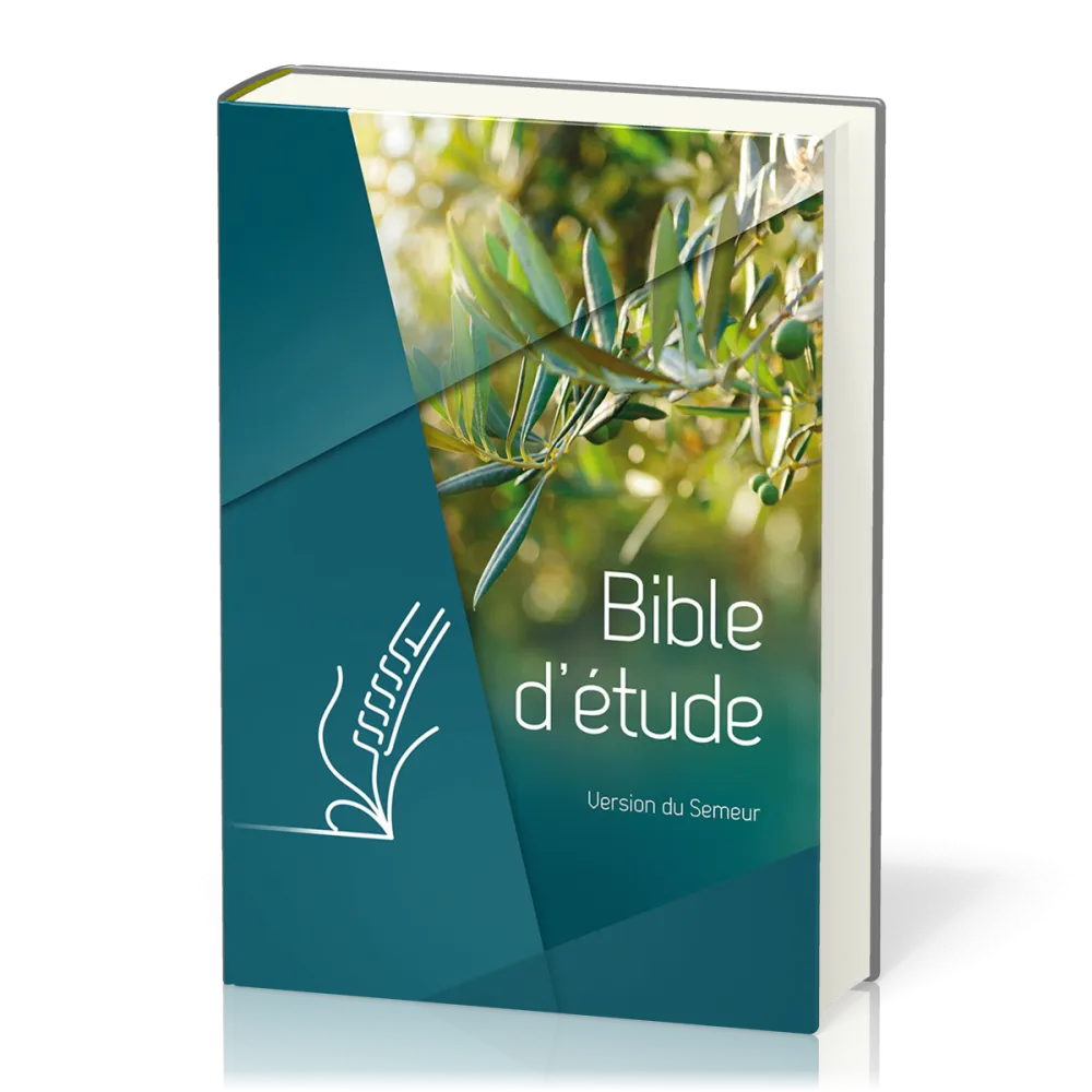 Bible d'étude Semeur 2015 - couverture rigide verte, olivier, tranche blanche