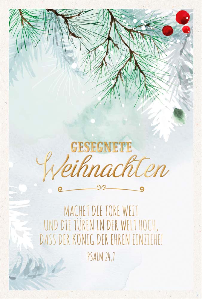 Doppelkarte Weihnachten Macht die Tore weit