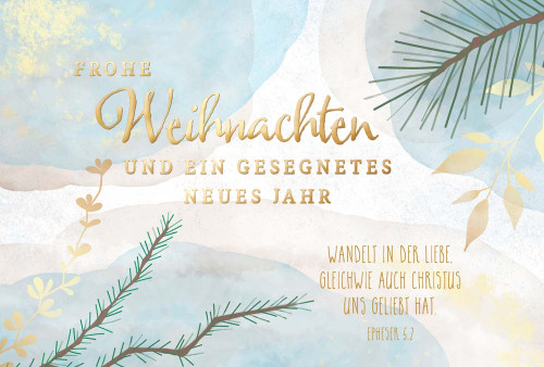 Doppelkarte Weihnachten Wandelt in der Liebe