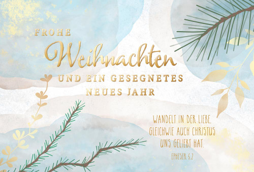 Postkarte Weihnachten Wandelt in der Liebe