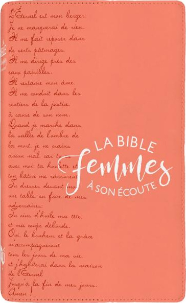 Bible Segond 1910, Femmes à son écoute - corail & texte, couverture souple [nouvelle édition] - FASE